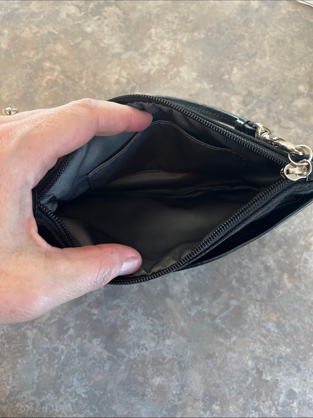 Coach Black Signature Canvas Wristlet Pouch - Picture 4 of 4